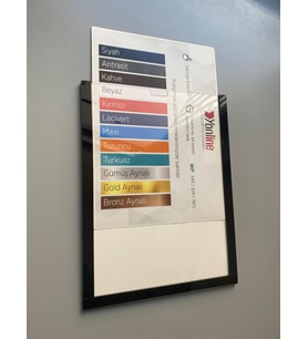 2 Adet A4 Siyah Belge Sertifika Çerçevesi Kendinden Yapışkanlı Kolay Değiştirilebilir Föylük