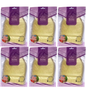 Derma Naturel Palmiye Lifi Örme Banyo Eldiveni (15*24CM) MS-04 (6 Lı Set)