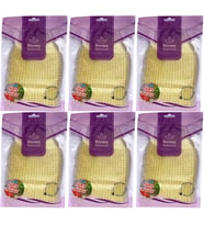 Derma Naturel Palmiye Lifi Örme Banyo Eldiveni (15*24CM) MS-04 (6 Lı Set)