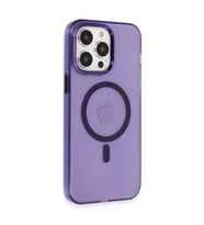 iPhone 14 Pro Kılıf Tron Şeffaf Magsafe Kapak - Derin Mor