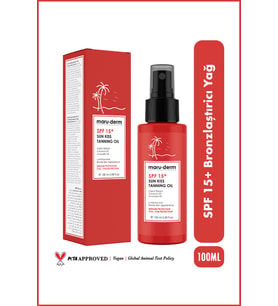 MaruDerm Bronzlaştırıcı Yağ SPF 15+ - Sun Kiss Tanning Oil 100 ML