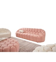 Most Balloon Üçlü Kanepe İthal Teddy Kumaş (Evinize Teslim) (Pembe)