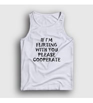 Presmono Unisex Beyaz If I'm Flirting Please Cooperate Atlet 469758tt (Beyaz)