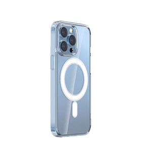 Apple iPhone 15 Pro Max Uyumlu Kılıf M-safe Şarj Özellikli Şeffaf Sert PC Zore Embos Kapak