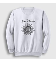 Presmono Unisex Beyaz Gray Alice In Chains Sweatshirt 7635tt (Beyaz)