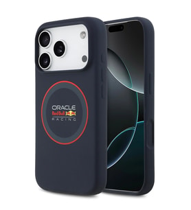 Apple iPhone 17 Pro Kılıf Redbull Orjinal Lisanslı M-safe Şarj Özellikli Kırmızı Halka ve Logo Silik