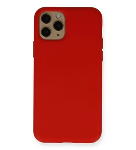 Newface Apple iPhone 11 Pro Kılıf Nano içi Kadife Silikon - Kırmızı