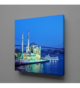 BOĞAZ MANZARALI CAMİ KANVAS TABLO 140x140cm