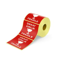 Dikkat Kırılır Etiketi 10x10 - 250 Etiket