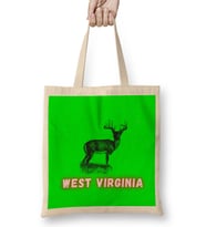 West Virginia Art Gift Bez Çanta Uzun Saplı