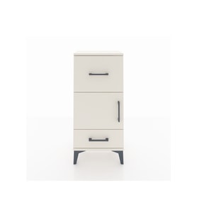 Arges Komodin Tek Raflı 2 Çekmeceli Tek Kapaklı 44x30x96 Aytaşı-Aytaşı