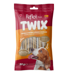 Reflex Dental Stick Plus Twix Tavuklu ve Biftekli Köpek Ödül Çubuğu 80gr
