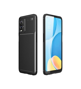 Oppo A54 4g Kılıf Auto Focus Karbon Kapak - Siyah
