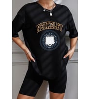 Unisex Berkeley Baskılı T-shirt (Siyah)