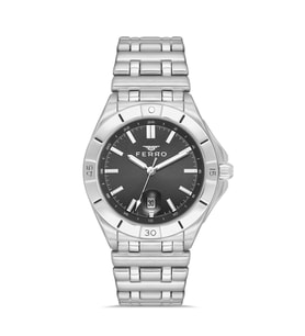 Ferro FM43017A-A2 Quartz Çelik Gri Siyah Kadran 41 mm Erkek Kol Saati