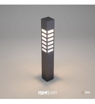 FoneLight Vilorita 75 cm LED Bahçe Aydınlatma Direği Antrasit Alüminyum IP65 Bollard Peyzaj Yürüyüş Yolu Lambası 9W 3000K