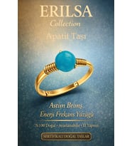 Sertifikalı Astım Bronş Enerji Frekans Yüzüğü – Apatit Taşı Ayarlamalı Gold İnce Kasa İkizler Kova (Çok Renkli)