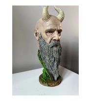 Mimir God Of War Boyalı Büst 18cm