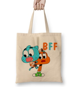 Gumball Darwin Best Friend Bff Bez Çanta Uzun Saplı