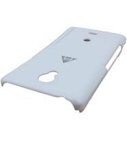 Xperia T LT30p ile Uyumlu Rock Slim Kauçuk Kılıf Beyaz