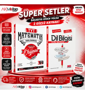 Orijinal TYT Matematik ve AKM Dil Bilgisi Soru Bankası Seti 2 Kitap