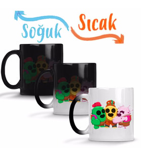 Spike Family Brawl Stars Sihirli Kupa Bardak Porselen