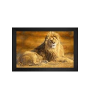 Hayvanlar Temalı Kanvas Tablo 50 x 70 cm Siyah Çerçeve