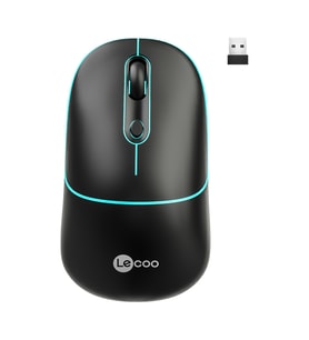 Lecoo WS210 Kablosuz 1600DPI 6 Tuşlu Çift Modlu RGB Şarj Edilebilir Sessiz Mouse