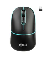 Lecoo WS210 Kablosuz 1600DPI 6 Tuşlu Çift Modlu RGB Şarj Edilebilir Sessiz Mouse