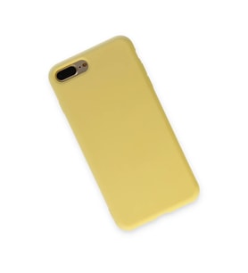 İphone 7 Plus Kılıf Nano İçi Kadife Silikon - Sarı