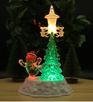 Yılbaşı Noel Kardan Adam Işıklı Fener Lamba Merry Christmas