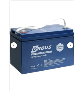 Orbus 12V 100Ah SOLAR AKÜ Deep Cycle Nano Carbon Jel Akü