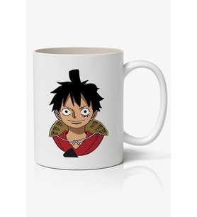 One Piece Monkey D. Luffy Anime Baskılı Beyaz Kupa Bardak