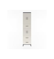 Hyperion Dolap 3 Raflı 3 Çekmeceli 4 Kapaklı 60x44x243 Antrasit-Aytaşı