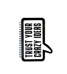 DEFFTER JUST BUBBLE NOT / TRUST YOUR CRAZY IDEAS SPİRALLİ ÇİZGİSİZ (DÜZ) 16x8.5cm NOT DEFTERİ 100YP.
