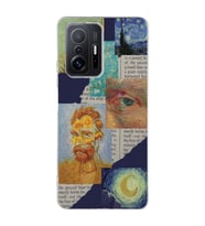 Redmi Mi 11T/Mi 11T Pro Uyumlu Vincent van Gogh Kolaj Desenli Şeffaf Telefon Kılıfı