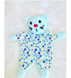Uykucu Kedicik Uyku Arkadaşı Amigurumi Organik Oyuncak