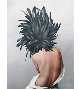 Çiçeklenmek Çıplak Sırt Sayılarla Boyama Seti(40x50 cm Tuval Şasesine Gerili)