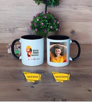 Mühendisler Günü Hediyesi Kupa Bardak Siyah Fotoğraflı Mühendis Hanım