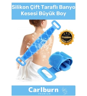 Özel Üretim Back Scrubber Yıkanabilir 70cm x 11cm Silikon Çift Taraflı Banyo Kesesi Büyük Boy