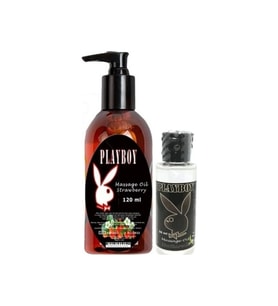 Süper Playboy Aromaterapi Çilek Massage Oil 120 ml Natural Aromalı Massage Vücut Masaj Yağı 50 ml