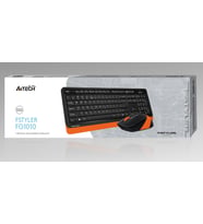 A4 Tech Fg1010 2.4G Turuncu Q Fn-Mm Klv+Optik Mouse Set (Siyah-Gri)