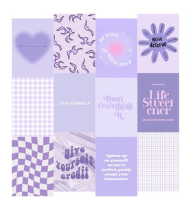 Orora Purple Temalı Poster Duvar Kağıdı Seti-12li-230g-A5
