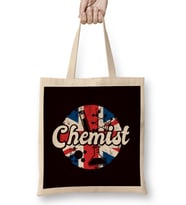 Chemist UK Great Britain Flag Laboratory Chemistry Lab Tech Bez Çanta Uzun Saplı