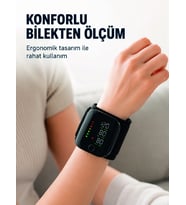 Mey İthalat® Şarj Edilebilir Bilekten Tansiyon Aleti Tek Tuşla Ölçüm