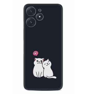 Xiaomi Poco M6 Pro 5G Kılıf Silikon Desen Özel Seri Love Cats 1690