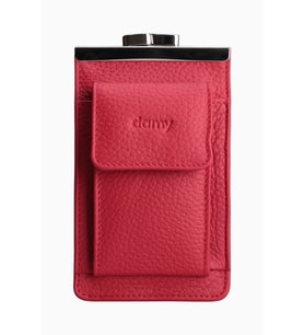 Damy Hakiki Deri Unisex Kartlıklı Sigaralık 701 - Kırmızı
