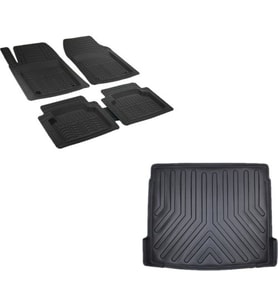 Rizline Mercedes C Seri W204 2008 Plastik Setli Bagaj Havuzu+3d Havuzlu Paspas