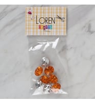 Loren Crafts turuncu 8 li düğme - 241