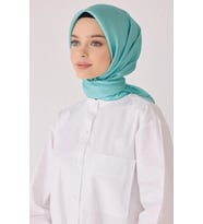 Belli Tivil İpek Eşarp 4055-83 Mint Yeşili Karışık Desen